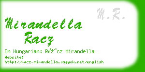 mirandella racz business card